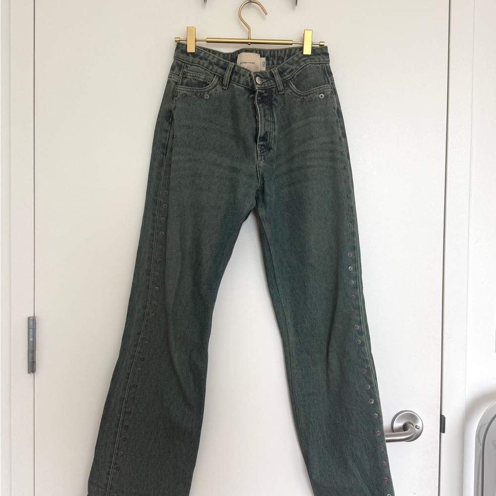 Paloma Wool Washed Teal Denim Jeans